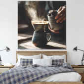 Dark Glaze Pour Over Ritual キャンバスプリント (インサイチュ (寝室))