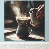 Dark Glaze Pour Over Ritual キャンバスプリント (インサイチュ (ウッドフロア))