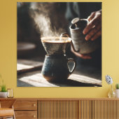 Dark Glaze Pour Over Ritual キャンバスプリント (インサイチュ (リビング))