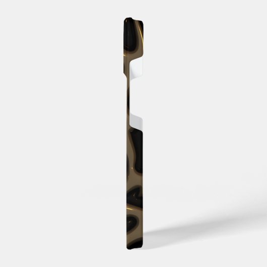 Dark Glossy Marble Aesthetic iPhoneケース (左側面)