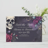 Dark Gohic Skull & Rose Elegant Handfasting セーブザデート (スタンド正面)