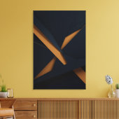 Dark Gold Luxury キャンバスプリント (インサイチュ (リビング))