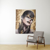 Dark Golden Beauty Body Paint Glamorous Art タペストリー (インサイチュ)