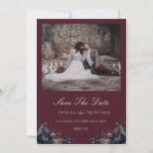 Dark Gothicフローラ結婚Burgundyの写真 セーブザデート (正面)