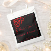 Dark Gothic結婚の「Thank You」 フェイバーバッグ (クリップ留めされた状態)