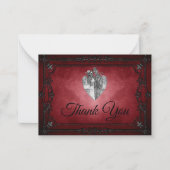 Dark Gothic Alternative Halloween wedding ノートカード (正面)