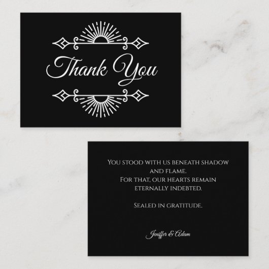 Dark Gothic Alternative Halloween wedding ノートカード (正面/裏面)