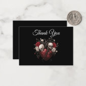 Dark Gothic Alternative Halloween wedding ノートカード (正面/裏面インサイチュ)