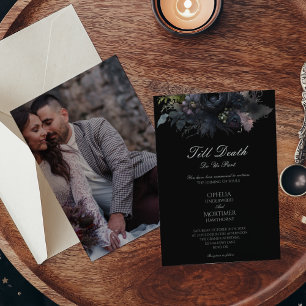 Dark Gothic Black Till Death Photosフォーマル.結婚. 招待状