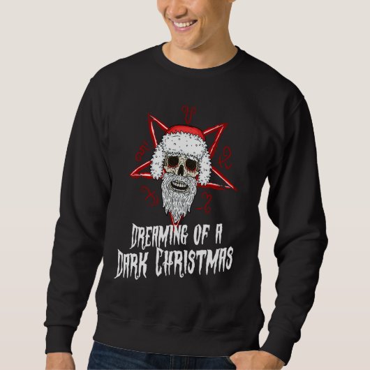Dark Gothic Christmas Krampus Santa Devil Worshipe スウェットシャツ (正面)