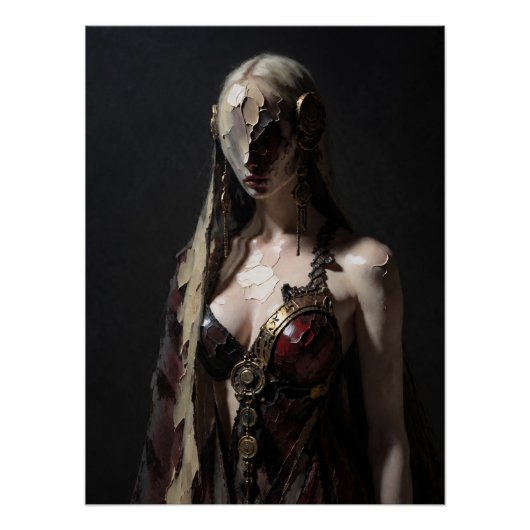 Dark Gothic Cyborg Woman ポスター (正面)