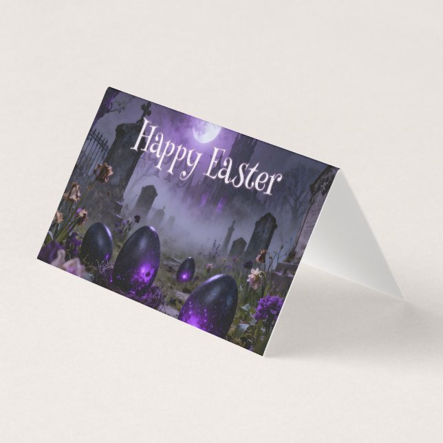 Dark Gothic Easter Scene with Glowing Eggs (正面)