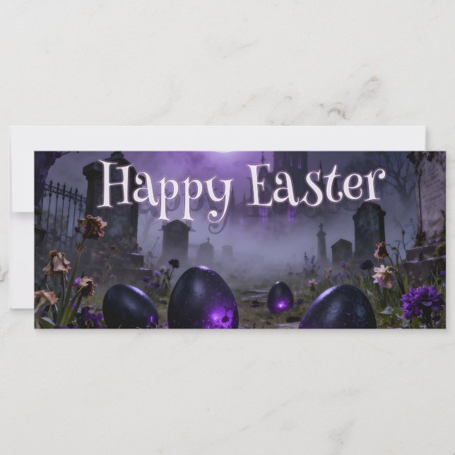 Dark Gothic Easter Scene with Glowing Eggs (正面)