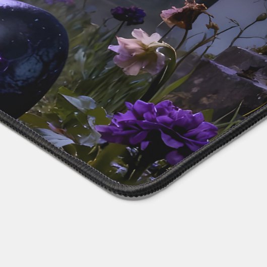 Dark Gothic Easter Scene with Glowing Eggs デスクマット (コーナー)