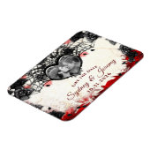 Dark Gothic Halloween PHOTO Save the Date Magnet マグネット (左側)