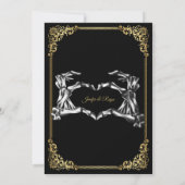 Dark Gothic Halloween skeleton wedding Invitation 招待状 (裏面)