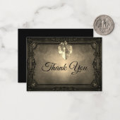 Dark Gothic Halloween wedding ノートカード (正面/裏面インサイチュ)