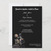 Dark Gothic Halloween wedding invitation 招待状 (正面)