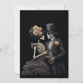 Dark Gothic Halloween wedding invitation 招待状 (裏面)