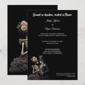 Dark  Gothic Halloween wedding invitation 招待状 (正面/裏面)