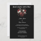 Dark Gothic Halloween wedding invitation 招待状 (正面)