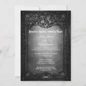 Dark Gothic Halloween wedding invitation 招待状 (正面)