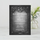 Dark Gothic Halloween wedding invitation 招待状 (スタンド正面)