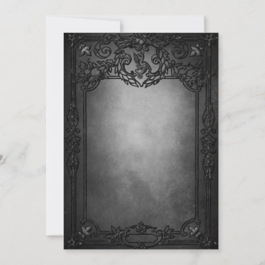 Dark Gothic Halloween wedding invitation 招待状 (裏面)