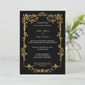 Dark Gothic Halloween wedding Invitation 招待状 (スタンド正面)