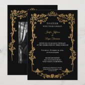 Dark Gothic Halloween wedding Invitation 招待状 (正面/裏面)
