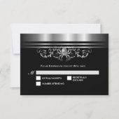Dark Gothic Halloween Wedding RSVP (正面)