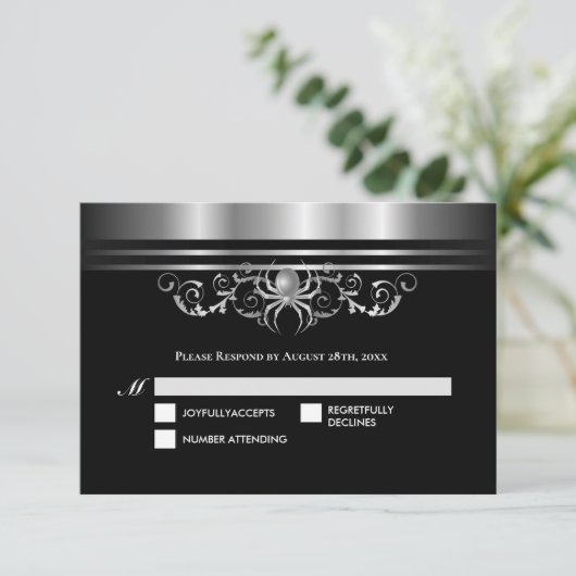 Dark Gothic Halloween Wedding RSVP (スタンド正面)