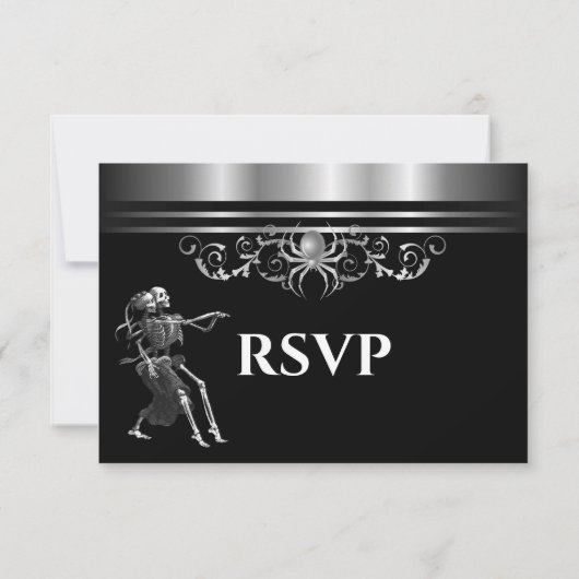 Dark Gothic Halloween Wedding RSVP (裏面)