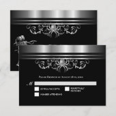 Dark Gothic Halloween Wedding RSVP (正面/裏面)