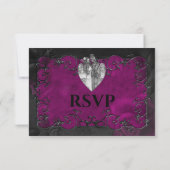 Dark Gothic Halloween Wedding RSVP Card (裏面)