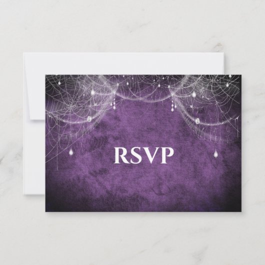 Dark Gothic Halloween Wedding RSVP Card (裏面)