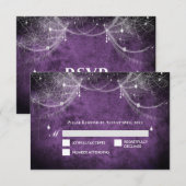 Dark Gothic Halloween Wedding RSVP Card (正面/裏面)