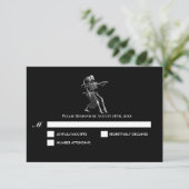 Dark Gothic Halloween Wedding RSVP Card (スタンド正面)