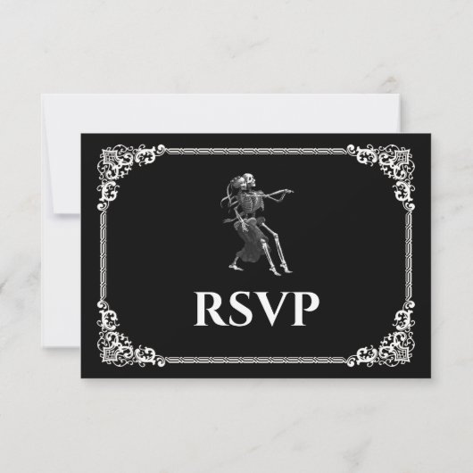 Dark Gothic Halloween Wedding RSVP Card (裏面)