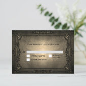 Dark Gothic Halloween Wedding RSVP Card (スタンド正面)