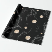 Dark Gothic Moon & Stars Wrapping Paper  ラッピングペーパー (アンロールド)