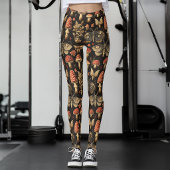 Dark Gothic Mushroom Specimen Dark Academia Moth レギンス