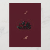 Dark Gothic Romance Burgundy Custom Photo Wedding メニュー (裏面)