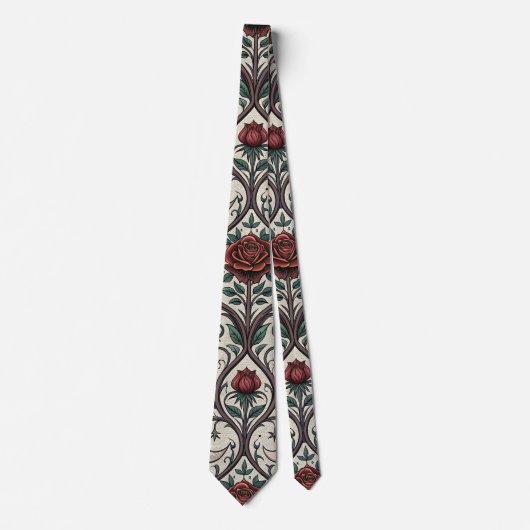 Dark Gothic Rose Pattern (1) ネクタイ (正面)