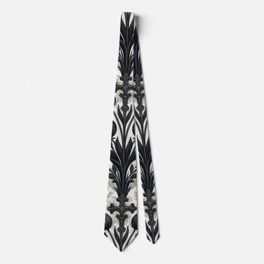 Dark Gothic Rose Pattern (2) ネクタイ (正面)