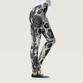 Dark Gothic Rose Pattern (2) レギンス (右)