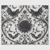 Dark Gothic Rose Pattern (3) ラッピングペーパー (フラット)