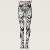 Dark Gothic Rose Pattern (3) レギンス (正面)