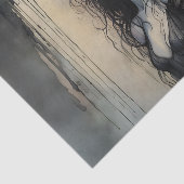 Dark Gothic Woman Portrait Moody Grunge Painterly 薄葉紙 (詳細)