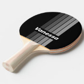 Dark Gradient Rainbow Pin Striping with Name 卓球ラケット (正面アングル)